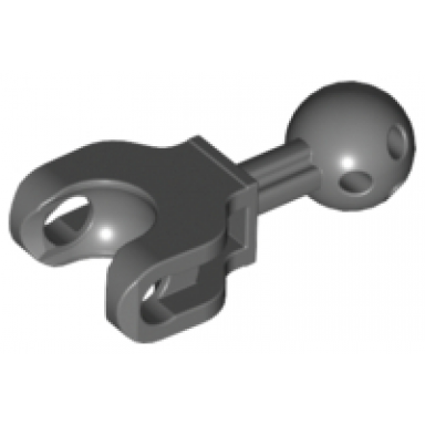 dark bluish gray hero factory arm leg with ball joint on axle and ball socket short