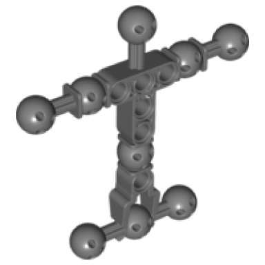 dark bluish gray hero factory torso medium with 9 ball joint