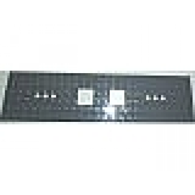 dark bluish gray train base 6 x 24 with 2 square cutouts and 3 round holes each end reinforced on bottom