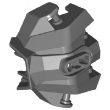 dark bluish gray hero factory hand armor with handles for clips