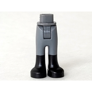 mini doll hips and trousers with back pockets with black boots pattern - thick hinge