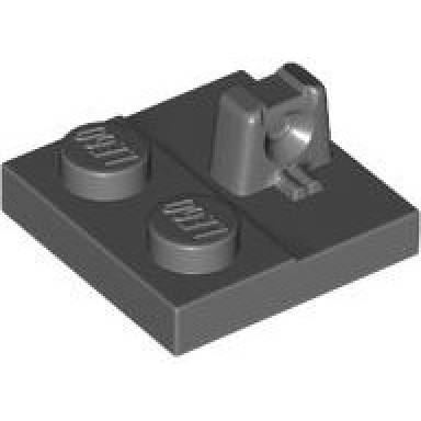 dark bluish gray hinge plate 2 x 2 locking with 1 finger on top