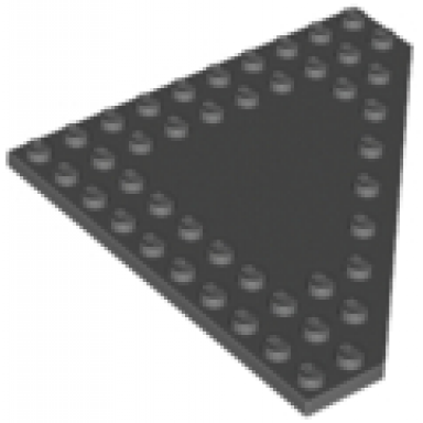 dark bluish gray wedge plate 10 x 10 cut corner with no studs in center