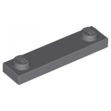 dark bluish gray plate modified 1 x 4 with 2 studs without groove