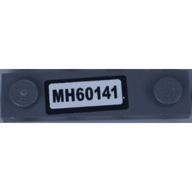 plate modified 1 x 4 with 2 studs without groove with mh60141 pattern sticker - set 60141