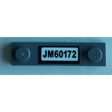 plate modified 1 x 4 with 2 studs without groove with jm60172 pattern sticker - set 60172