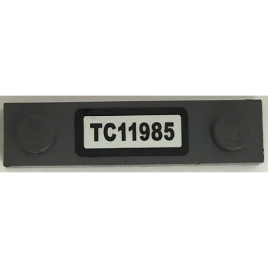 dark bluish gray plate modified 1 x 4 with 2 studs without groove with tc11985 pattern sticker - set 76067