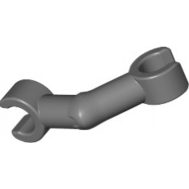 dark bluish gray arm skeleton bent with clips at 90 degrees vertical grip