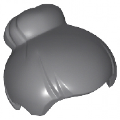 dark bluish gray minifigure hair top knot bun