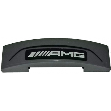 dark bluish gray slope curved 4 x 1 x 2 3 double with white amg logo on dark bluish gray background pattern sticker - set 75877
