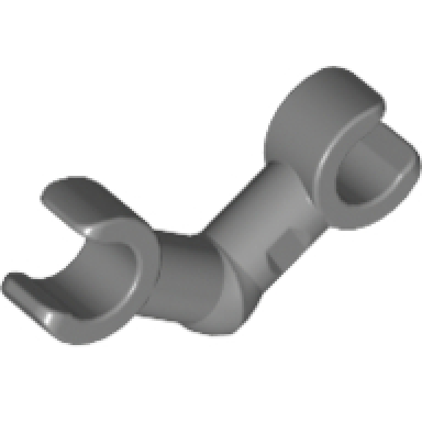 dark bluish gray arm skeleton bent with clips horizontal grip