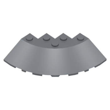 dark bluish gray brick round corner 6 x 6 with slope 33 edge facet cutout