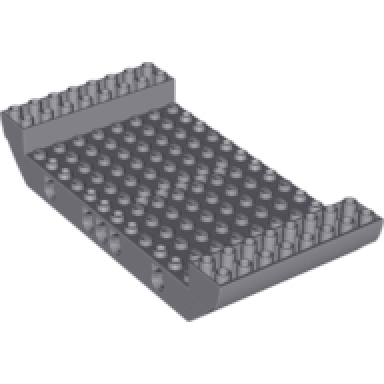dark bluish gray boat hull large middle 8 x 16 x 2 1 3 with 5 holes