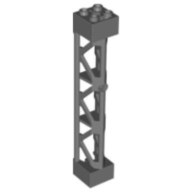 dark bluish gray support 2 x 2 x 10 girder triangular vertical - type 4 - 3 posts 3 sections