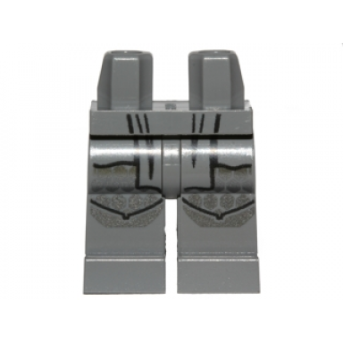 dark bluish gray hips and legs with jedi robe and silver knees pattern