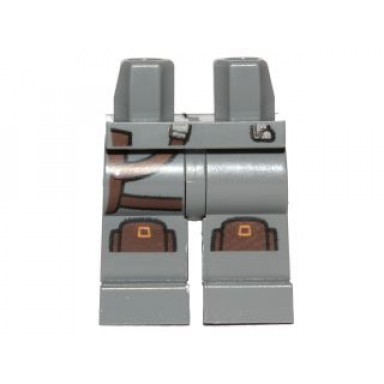 dark bluish gray hips and legs with sw dark brown holster and knee pads pattern