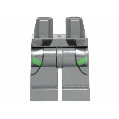 dark bluish gray hips and legs with bright green and black stripes on silver sides pattern