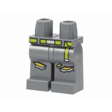 dark bluish gray hips and legs with lime belt silver buckle and torn knees pattern