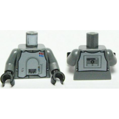 dark bluish gray torso sw imperial officer 3 pattern hoth dark bluish gray arms black hands