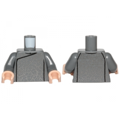dark bluish gray torso sw chancellor palpatine robe with silver pattern dark bluish gray arms light nougat hands
