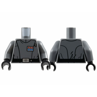 dark bluish gray torso sw imperial officer 5 captain pattern dark bluish gray arms black hands
