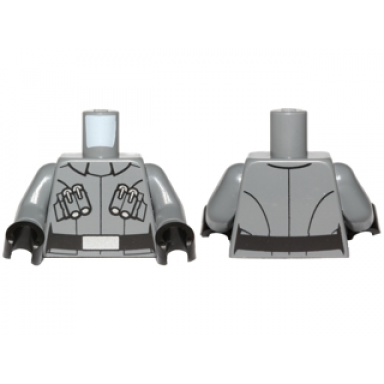 dark bluish gray torso sw first order officer male pattern dark bluish gray arms black hands