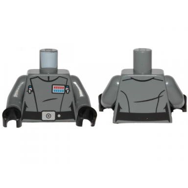 dark bluish gray torso female sw imperial officer 17 vice admiral pattern dark bluish gray arms black hands