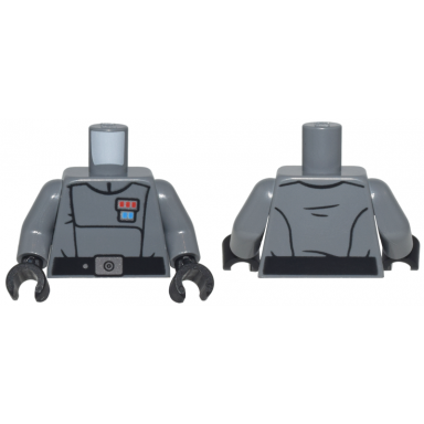 dark bluish gray torso sw imperial officer 18 admiral yularen pattern dark bluish gray arms black hands