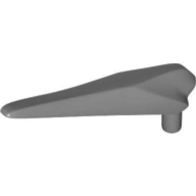 dark bluish gray dinosaur jaw lower pteranodon with pin - flexible plastic