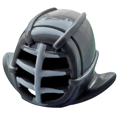 dark bluish gray minifigure headgear helmet ninjago kendo with white grille mask pattern