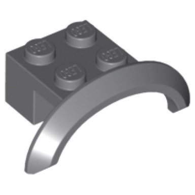 dark bluish gray vehicle mudguard 4 x 2 1 2 x 1 with arch round