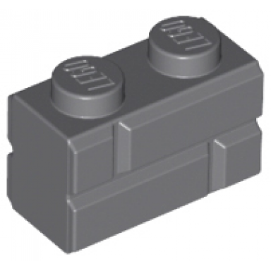 dark bluish gray brick modified 1 x 2 with masonry profile