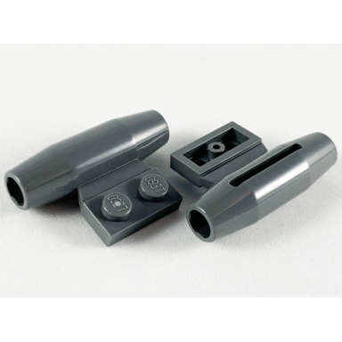 dark bluish gray engine smooth small 1 x 2 side plate with axle holders and slot