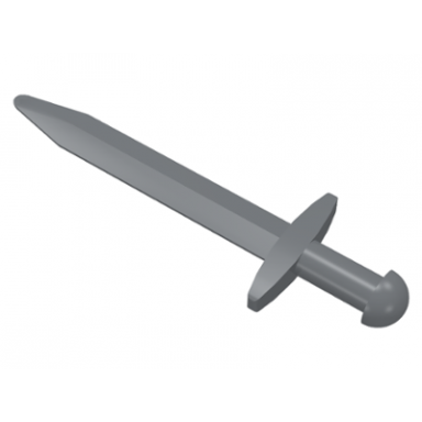 dark bluish gray minifigure weapon sword greatsword pointed with thin crossguard