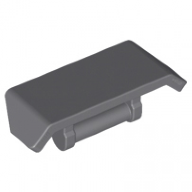 dark bluish gray vehicle spoiler with bar handle