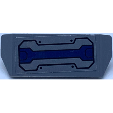 dark bluish gray vehicle spoiler with bar handle with dark blue stripe black dots and lines pattern sticker - set 76131