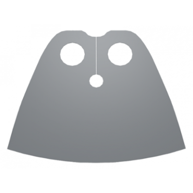 dark bluish gray minifigure cape cloth very short - traditional starched fabric