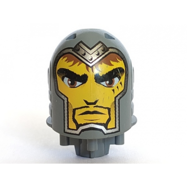 dark bluish gray large figure head with adric sir pattern