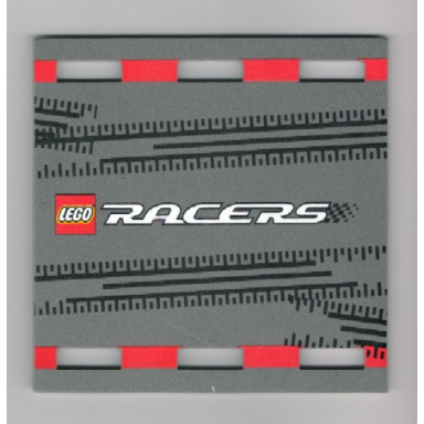 foam racers ramp base 20 x 20 with tire marks and lego logo