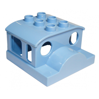 medium blue duplo train steam engine cabin roof 2 x 3 studs