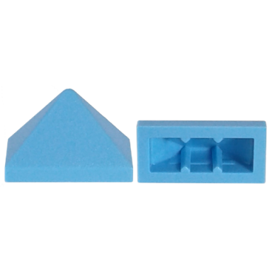 medium blue slope 45 2 x 1 triple with bottom stud holder
