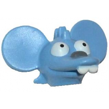medium blue minifigure head modified simpsons itchy pattern