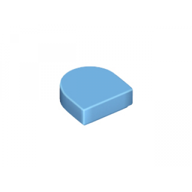 medium blue tile round 1 x 1 half circle extended