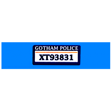 medium blue tile 1 x 4 with gotham police xt93831 pattern sticker - set 70912