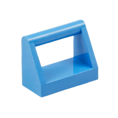 medium blue tile modified 1 x 2 with bar handle