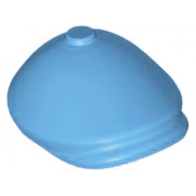 medium blue minifigure headgear hat flat cap