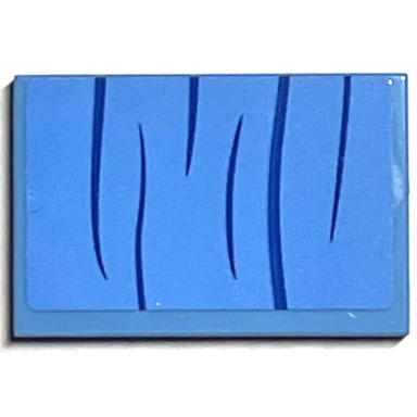 medium blue tile 2 x 3 with curtain with dark blue curved lines bottom half pattern sticker - set 76398