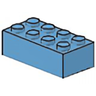 medium blue magnet brick 2 x 4