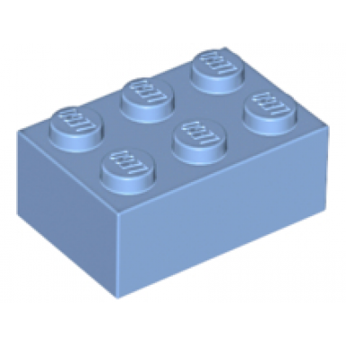 medium blue brick 2 x 3