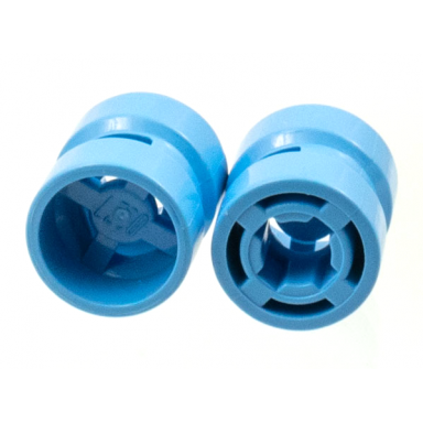 medium blue wheel 8mm d x 9mm for slicks hole notched for wheels holder pin